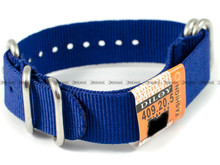 Nylonowy pasek do zegarka Diloy 409.20.5, 20 mm, Niebieski