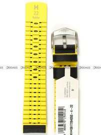 Skórzano-kauczukowy pasek do zegarka Hirsch 0917294050-4-22, 22 mm, Czarny