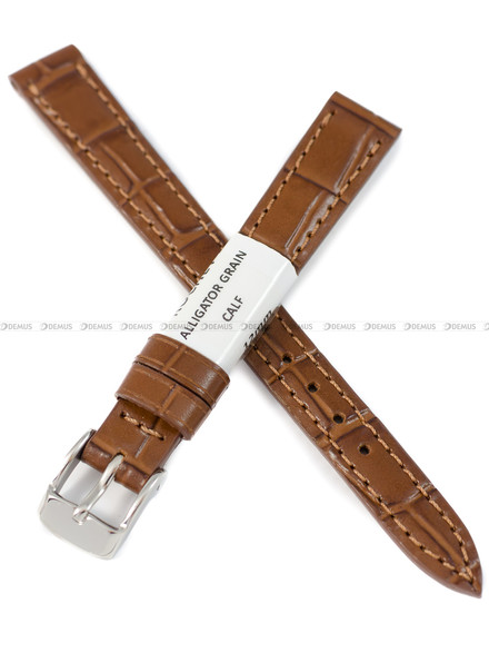 Pasek skórzany do zegarka - Rochet Charleston 5491204ST - 12 mm - Brązowy