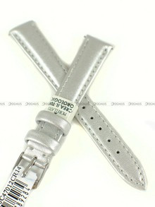 Skóropodobny, ekologiczny pasek do zegarka Morellato A01D5050C47012CR14, 14 mm, Srebrny