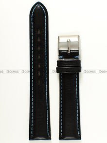 Skórzany pasek do zegarka Tekla PT24.18.1.5, 18 mm, Czarny