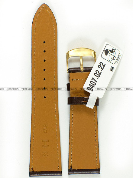 Skórzany pasek do zegarka Horido 9407.02.22S, 22 mm, Brązowy