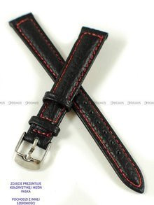 Skórzany pasek do zegarka Pacific W71.18.1.4, 18 mm, Czarny