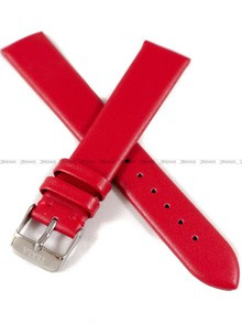 Skórzany pasek do zegarka Tekla PT8.18.44, 18 mm, Czerwony
