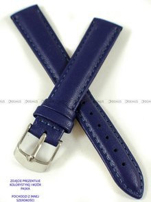 Skórzany pasek do zegarka Pacific W83N.24.5.5, 24 mm, Niebieski