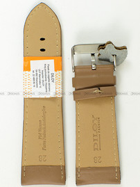 Skórzany pasek do zegarka Diloy 302EA.28.17, 28 mm, Beżowy, Brązowy