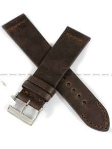 Skórzany pasek do zegarka LAVVU LSLUC22, 22 mm, Brązowy
