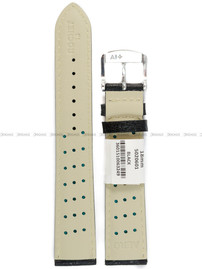 Pasek skórzany do zegarka - Rochet Buffalo 5020601 - 18 mm - Czarny