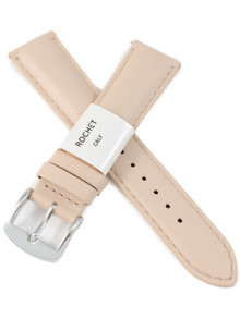 Pasek skórzany do zegarka - Rochet New York 3011830XS - 18 mm - Różowy