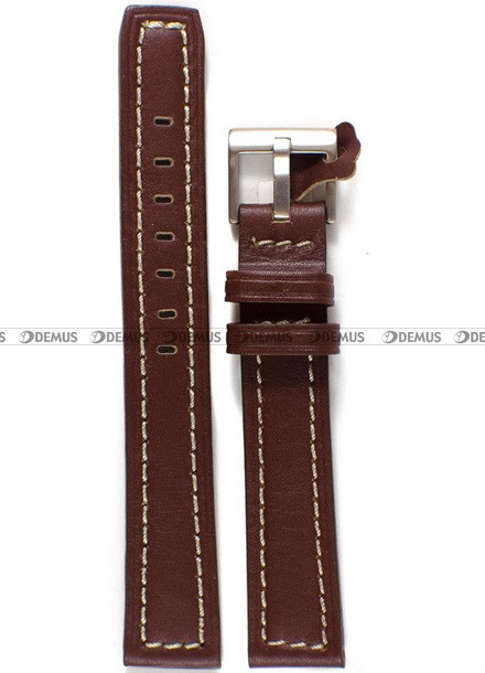 Skórzany pasek do zegarka Diloy P353.18.9, 18 mm, Brązowy