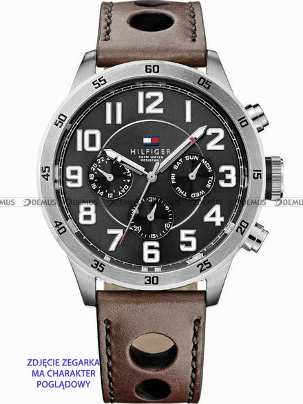 Skórzany pasek do zegarka Tommy Hilfiger Tommy-Hilfiger-1791049, 22 mm, Brązowy