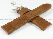 Skórzany pasek do zegarka LAVVU LSAUE22, 22 mm, Brązowy