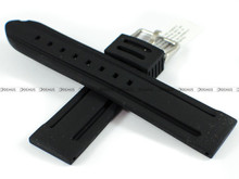 Silikonowy pasek do zegarka Horido 0011.01.22S, 22 mm, Czarny