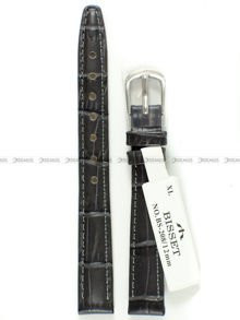 Skórzany pasek do zegarka Bisset BS-208-12-1 XL, 12 mm, Czarny