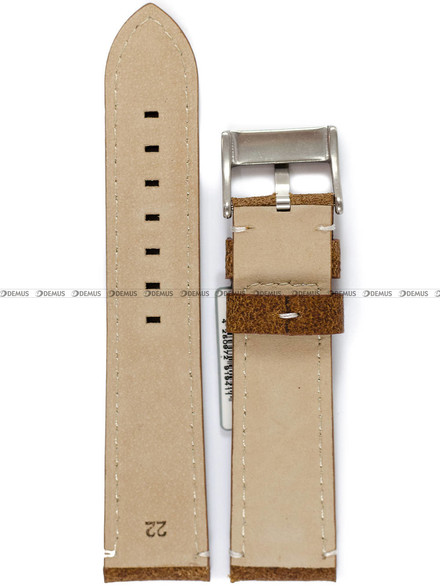 Pasek skórzany do zegarka - Fluco Woodstock 312M-03-22 - 22 mm