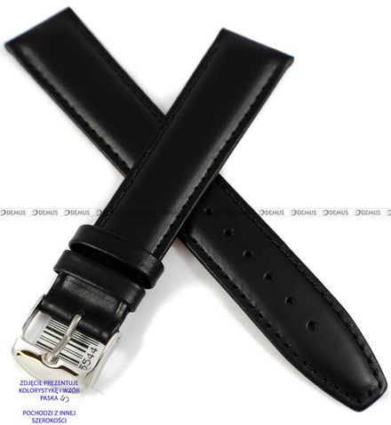 Skórzany pasek do zegarka Horido 0077L.01.18S, 18 mm, Czarny
