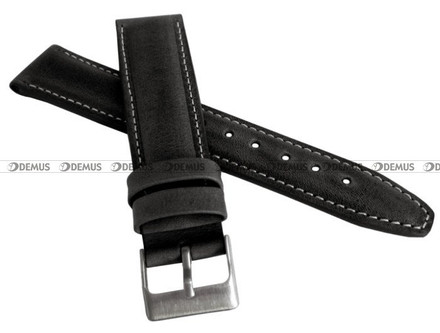 Skórzany pasek do zegarka LAVVU LSKUB20, 20 mm, Czarny