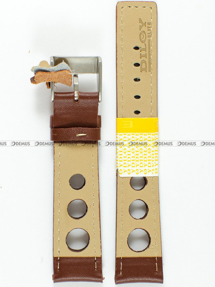 Skórzany pasek do zegarka Diloy P355.20.9, 20 mm, Brązowy