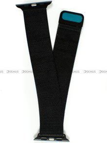 Siateczkowa (mesh), zapinana na magnes bransoleta do zegarka Demus Bra3, 20 mm, Przy kopercie: 42 mm, Czarna