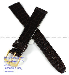 Pasek skórzany z krokodyla do zegarka - Hirsch Prestige Croco 02208110-1-14 - 14 mm - zwężany