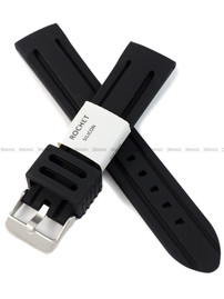 Pasek silikonowy do zegarka - Rochet Malibu 8092001 - 20 mm - Czarny