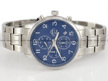 FujiTime M7132Q-Silver-Blue Zegarek Męski