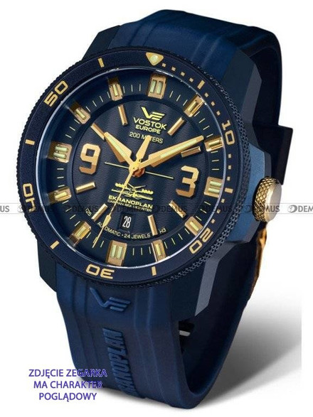Silikonowy pasek do zegarka Vostok Ekranoplan D511, 25 mm, Granatowy