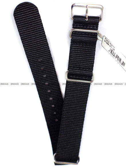 Pasek NATO nylonowy do zegarka - Fluco Field 919M-01-18 - 18 mm