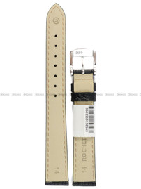 Pasek skórzany do zegarka - Rochet Boston 6020401 - 14 mm - Czarny