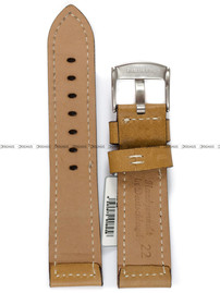 Pasek skórzany do zegarka - Fluco Snow-Calf 338M-03-22 - 22 mm
