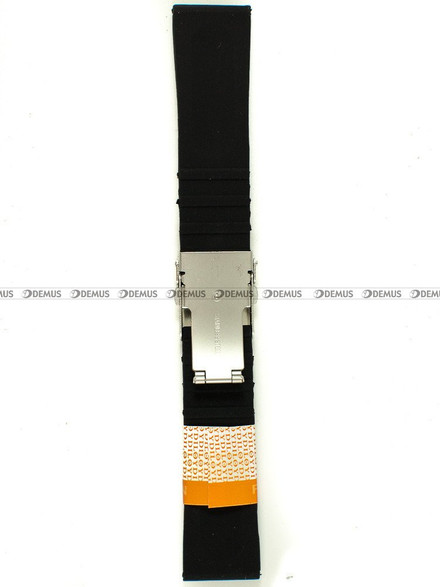 Poliuretanowy pasek do zegarka Diloy SBR36.24.1, 24 mm, Czarny
