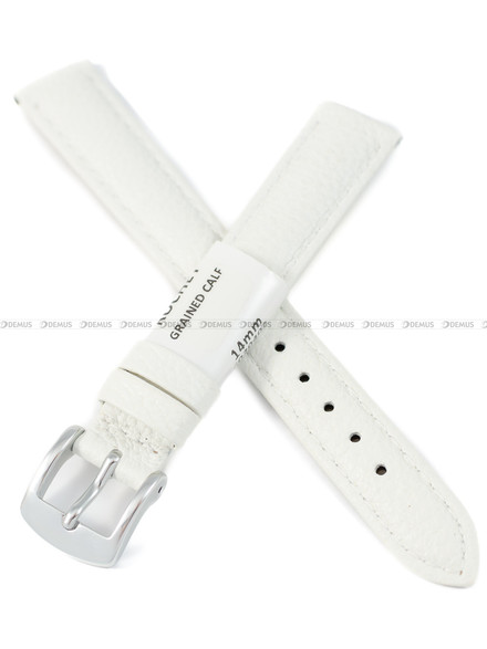 Pasek skórzany do zegarka - Rochet Boston 6020402 - 14 mm - Biały