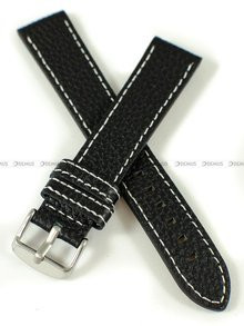 Skórzany pasek do zegarka Pacific W92.20.1.7, 20 mm, Czarny