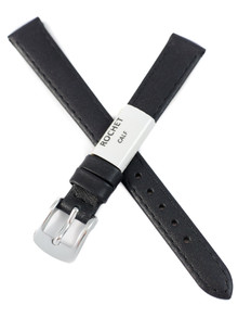 Pasek skórzany do zegarka - Rochet Leeds 6130301 - 12 mm - Czarny