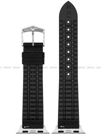 Pasek metariałowo-kauczukowy z adapterem do Apple Watch - Hirsch Arne 0925090050AD-2-20 - 20 mm - Zestaw
