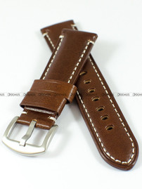 Skórzany pasek do zegarka Tekla PT49.24.2.7, 24 mm, Brązowy