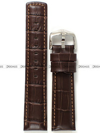Skórzany pasek do zegarka Hirsch 02528010-2-22, 22 mm, Brązowy