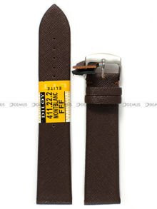 Skórzany pasek do zegarka Diloy 411.22.2, 22 mm, Brązowy