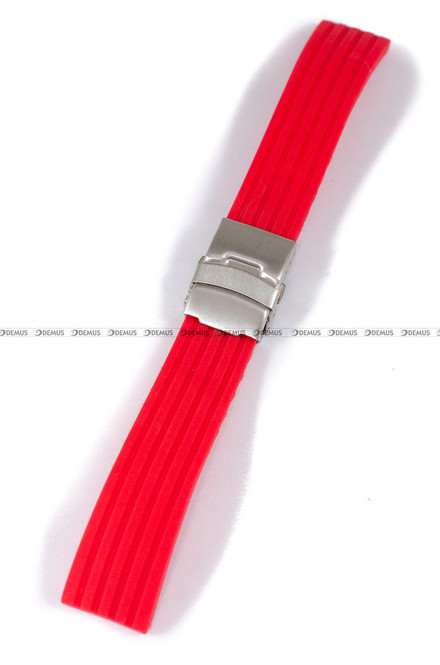 Silikonowy pasek do zegarka Chermond PG6.22.4, 22 mm, Czerwony