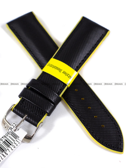 Pasek do zegarka z tworzywa Morellato A01X4762797898CR22, 22 mm, Czarny