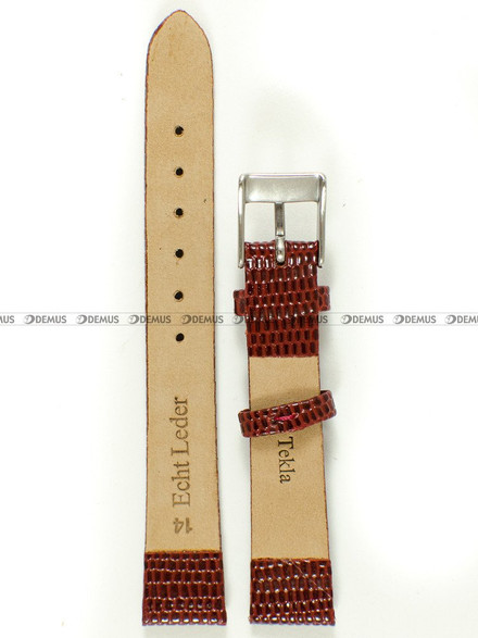 Skórzany pasek do zegarka Tekla PT7.14.41, 14 mm, Bordowy