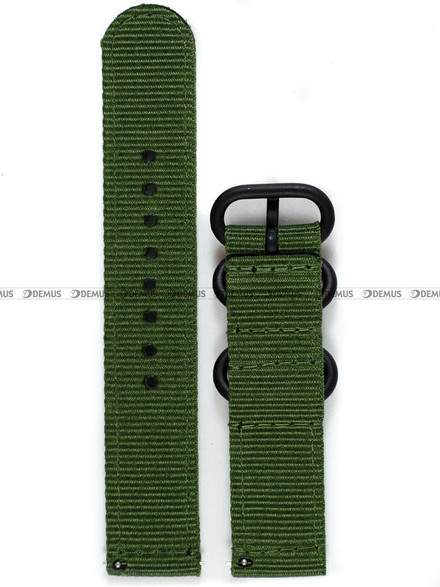 Nylonowy pasek do zegarka Nato PND2.20.3, 20 mm, Zielony
