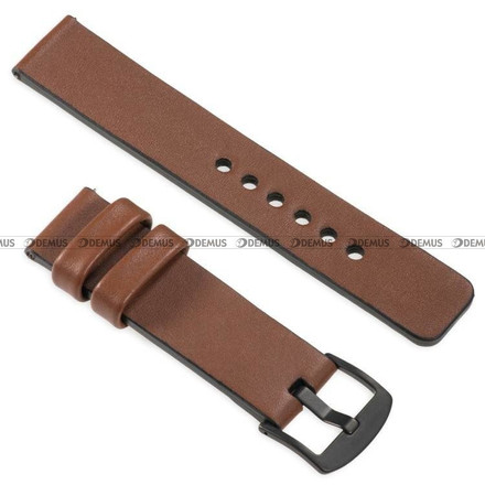 Skórzany pasek do zegarka moVear WQU0S010000BKMM18B2, 18 mm, Brązowy