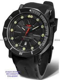 Pasek silikonowy do zegarka Vostok Europe Lunokhod NH35A-6204208 - 25 mm czarny