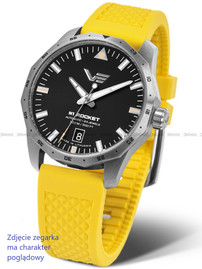 Pasek silikonowy żółty do zegarka Vostok Europe N-1 Rocket NH35A-125A747 - 20 mm