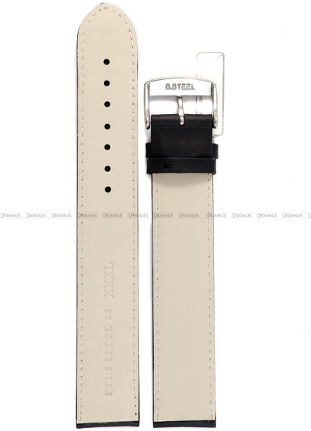 Pasek skórzany do zegarka - Fluco Toledo 399MXXL-01-22 - 22 mm - XXL