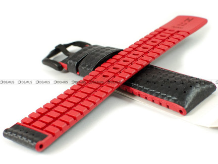 Skórzano-kauczukowy pasek do zegarka Hirsch 0912092050-5-22, 22 mm, Czarny