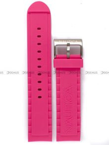 Silikonowy pasek do zegarka Nautica A13641GS, 22 mm, Różowy