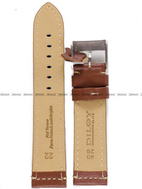 Skórzany pasek do zegarka Diloy P354.22.8, 22 mm, Brązowy