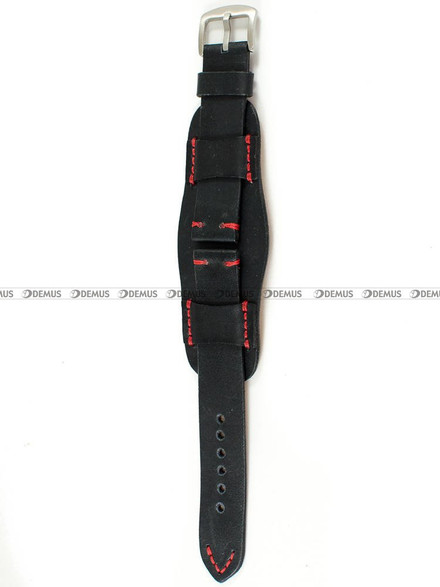 Skórzany pasek do zegarka Tekla PT63.22.1.4, 22 mm, Czarny